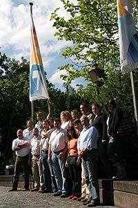 Zum Abschluss wurde ein Gruppenbild vor dem RTL-Gebude von den Teilnehmern aufgenommen