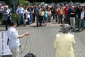 Brgermeisterin Klein sprach zu den Treffen-Teilnehmern in Wegberg
