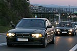 Daniels BMW 740i (E38) vor Michals BMW 735i (E23) auf dem Weg zurck nach Porec