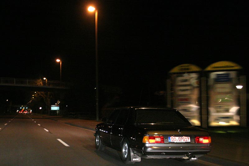 Heinz-Peter (TurboPeter) in seinem 745i (E23) auf der B1 in Dortmund