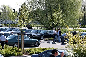 BMW 7er Parkplatz beim Rhein-Ruhr-Stammtisch im Mai 2008