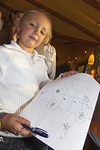 Anastasia, die 7jhrige Tochter von Polina, malte einen BMW
