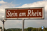 Stein am Rhein - Schild im Hafen