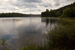 Blick auf das Gewässer hinter dem Möhnesee-Staudamm