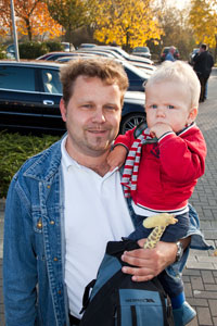 Stammtisch-Organisator Stefan ('Jippie") mit seinem Sohn 'Jippie Junior'