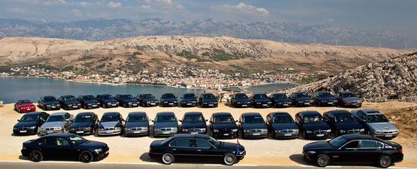 7-forum.com Sternfahrt Gruppenfoto mit Pag im Hintergrund