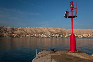 kurz vor der Abfahrt gen Heimat noch ein Bild im Hafen von Pag
