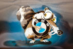 Ice Age Scrat Airbrush-Motiv auf der Kofferaumklappe des BMW 750i (E38) von Uwe ('Stinger')