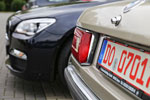 drei Generationen 7er liegen zwischen dem neuen BMW 730dL (F02 LCI) von Christian ('Christian') und dem BMW 732iA (E23) von Peter ('TurboPeter')