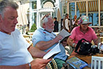 Kaffee-Pause der Sternfahrer im Carlton Hotel: Olaf ('loewe40'), Uwe ('guhms') und Rosemarie