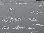 Unterschriften von Stammtischteilnehmern im Mai 2002