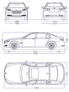 BMW Concept 7 Series ActiveHybrid, Abmessungen