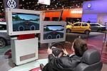 Fahrsimulator auf dem VW-Stand