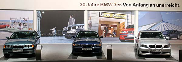 Ausstellung 30 Jahre 3er-BMW auf der Techno Classica 2005