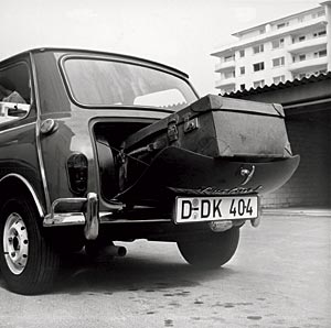 Vergrerung des Kofferraums beim Austin Cooper S, 1966