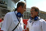 Dr. Klaus Draeger (BMW Vorstandsmitglied) mit Dr. Mario Theissen (BMW Motorsportdirektor) in Monza / Italien