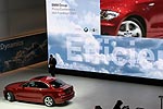 Weltpremiere auf der IAA: das neue BMW 1er Coup, hier auf whrend der Pressekonferenz