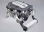 6-Zylinder Dieselmotor mit Variable Twin Turbo Technologie, Piezo-Einspritzung, Aluminium Kurbelgehuse