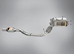 Abgasanlage fr BMW 6-Zylinder-Dieselmotor mit BluePerformance / EU6 Technik (motornaher DeNox-Katalysator und Partikelfilter; Unterboden-Sperrkatalysator)