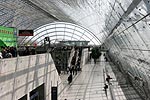 Blick in die Stahl-Glas-Halle auf dem Leipziger Messe-Gelnde