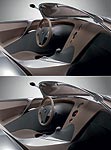 GINA Light Visionsmodell - Interieur mit sich dem Fahrer zuneigenden Instrumenten