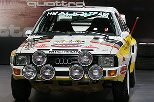 Audi Sport quattro (Rallyeversion), Baujahr 1984, 420 PS, 0-100 km/h in 3.8 Sek.
