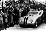 BMW 328 Touring Coupé beim Start zum I. Gran Premio Brescia delle Mille Miglia, 28.04.1940