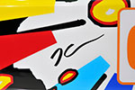 Jeff Koons Unterschrift auf dem 17. BMW Art Car 