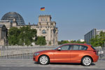 BMW 120d Urban Line (F20) on location in Berlin, im Hintergrund der Reichstag.