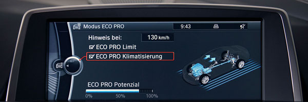 BMW 640i Coupe, Bordmonitor, Klimatisierung