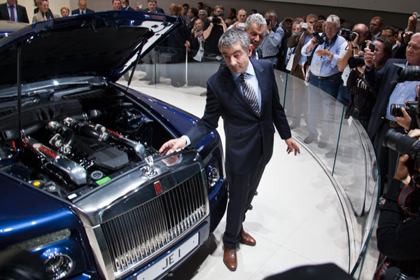 Rowan Atkinson alias 'Johnny English' stellte das Rolls-Royce Phantom Coupe vor
