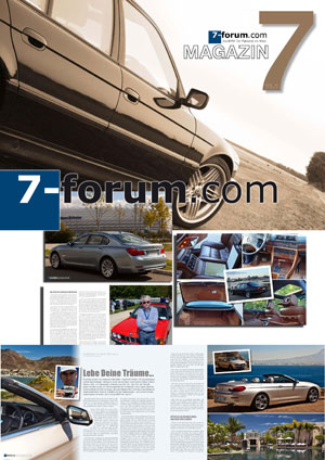 Collage vom Titel, sowie Auszügen aus dem neuen 7-forum.com Prinatmagazins
