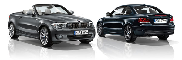 Zwei neue Editionen für das BMW 1er Coupé und Cabrio: Edition Exclusive (links) und Edition Sport (rechts)