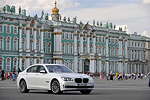 BMW 750i (F01 LCI) on location in St. Petersburg