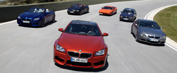 BMW M6 Coupe mit seinen M6 Ahnen und dem BMW M1