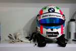 Hockenheim, 3. April 2012. BMW M3 DTM Test. Bruno Spenglers Helm, BMW Werksfahrer.