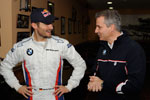 Monteblanco, 7. December 2011. BMW M3 DTM Test.Martin Tomczyk feiert seinen 30. Geburtstag mit BMW Motorsport Direktor Jens Marquardt. 