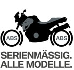 ABS serienmäßig in allen BMW Motorrädern