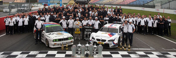 Saisonabschlufoto der BMW Teams und Fahrer am Hockenheimring 2013
