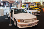 neben dem Mercedes-Stand waren die 'Mercedes-Fans' u. a. mit diesem Mercedes Coupé inkl. Flügeltüren zu sehen