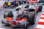 McLaren MP4/23-Mercedes aus dem Jahr 2008. Weltmeisterauto von Lewis Hamilton. Essen Motor Show 2014.