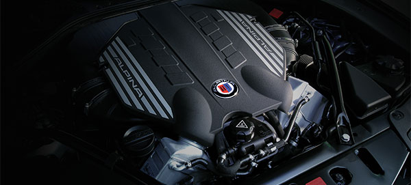 Mit 600 PS Leistung der bis dato strkste BMW Alpina Motor aller Zeiten im B5 Bi-Turbo Edition 50