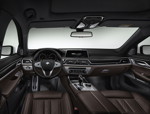 BMW 7er (G11/G12), Interieur, vorne mit dunkler Leder Ausstattung