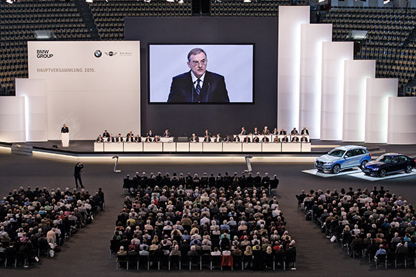 95. ordentliche Hauptversammlung der BMW AG am 13. Mai 2015 in der Olympiahalle Mnchen (05/2015). Dr. Norbert Reithofer.