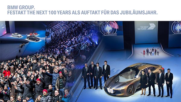 BMW: Festakt The Next 100 Years als Auftakt für das Jubiläumsjahr