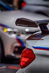 
BMW M4 mit BMW M Performance Heckspoiler, neben einem BMW 330d xDrive, Essen Motor Show 2016