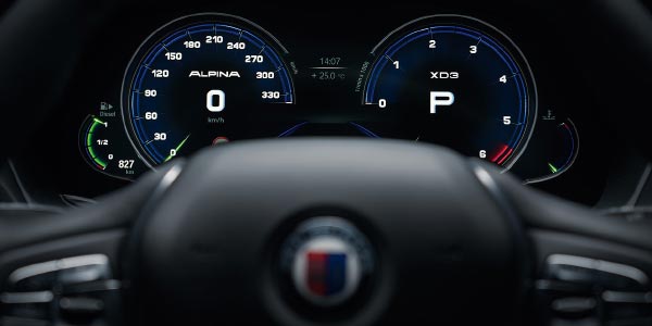 BMW Alpina XD3, Tacho-Instrumente, Sport-Modus