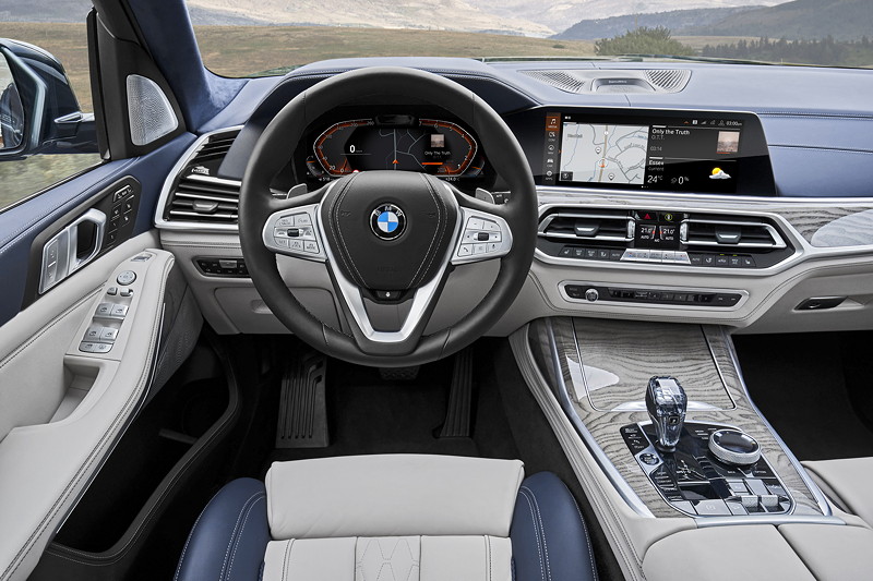 Foto BMW X7 Interieur, KlimaEinstellung im Fond (vergrößert)