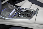 BMW X7, Mittelkonsole mit Automatikwhlhebel, iDrive Controller und Fahrerlebnischalter