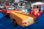 Retro Classics Cologne 2018, BMW 02 Club e. V.: BMW 2002tii Touring mit Albers Universal Pkw-Anhänger 'Compakt 500'